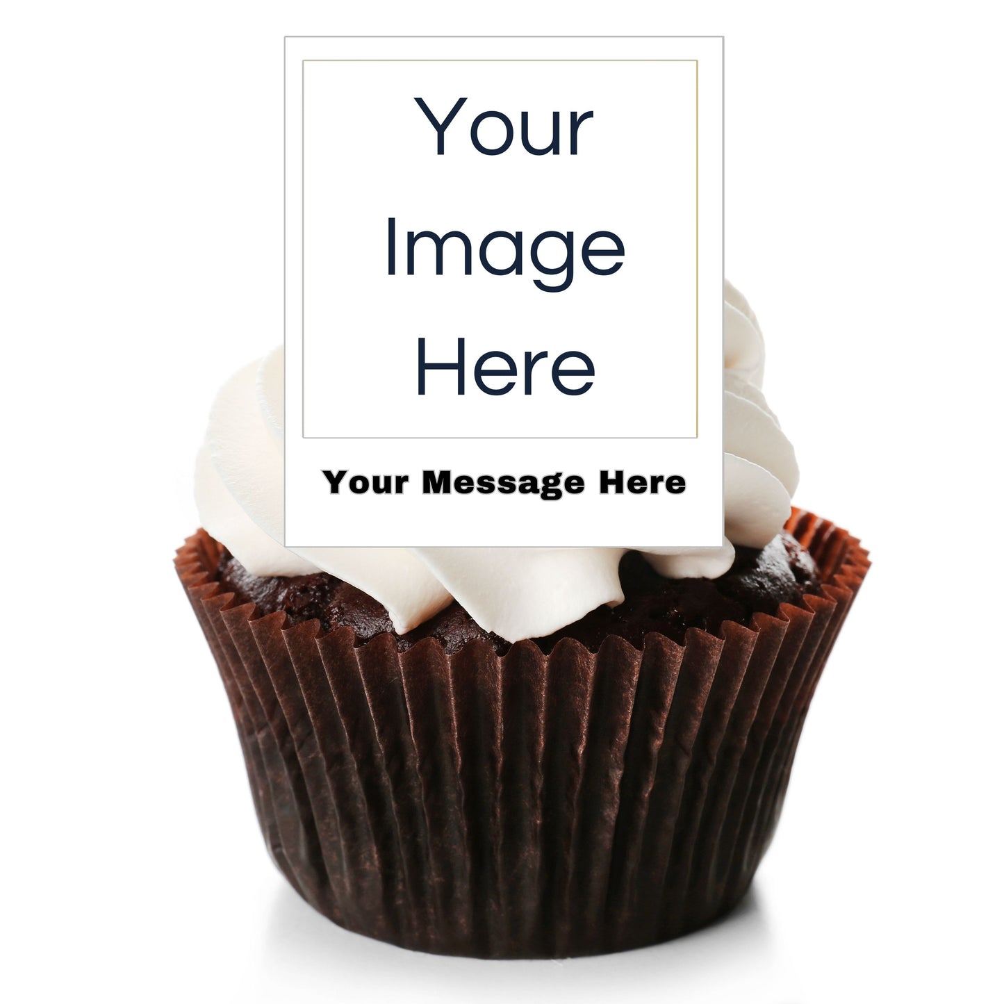 Personalised Cupcake Toppers - Edible Single Design Polaroid