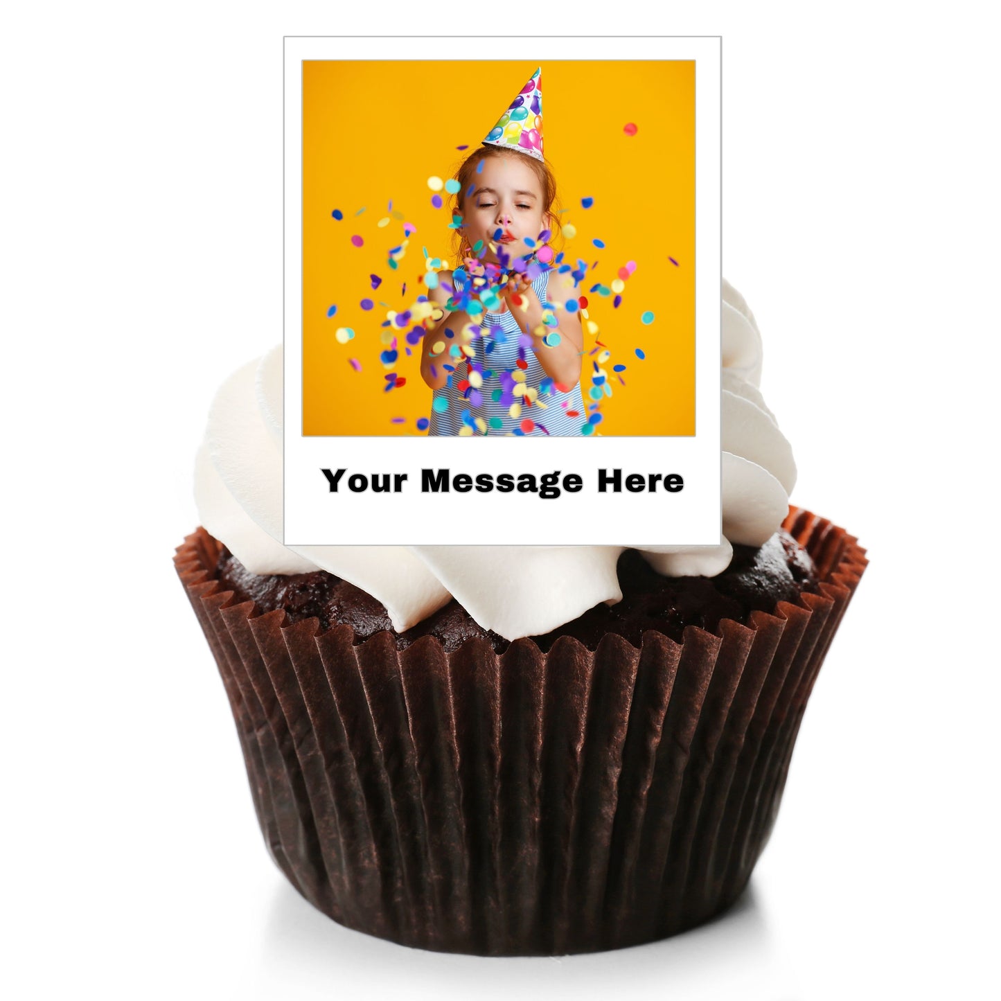 Personalised Edible Cupcake Toppers - Multiple Images Polaroid