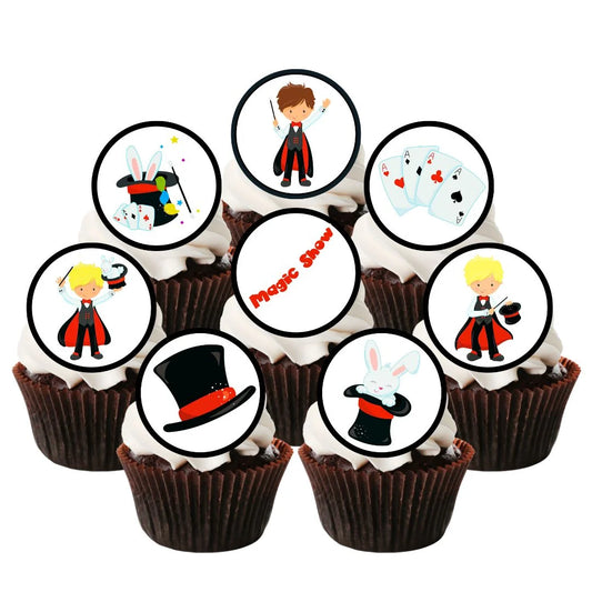 Magician Boy Theme Edible Cupcake Toppers