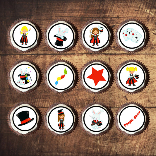 Magician Girl Theme Edible Cupcake Toppers