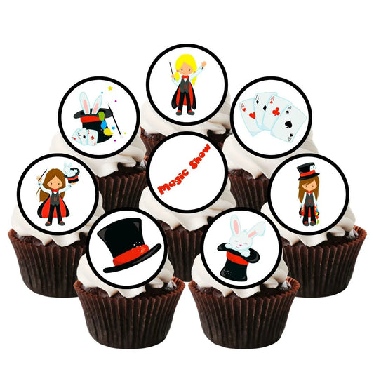 Magician Girl Theme Edible Cupcake Toppers
