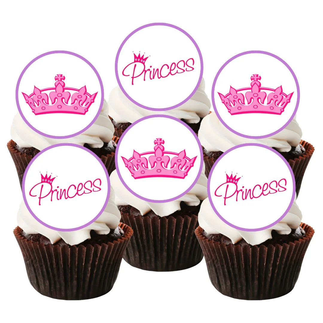 Princess Tiara Edible Cupcake Toppers - Cian's Cupcake Toppers