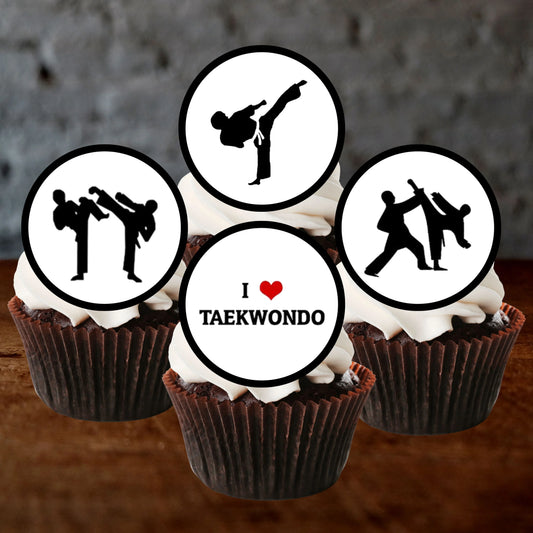 Edible Taekwondo Cupcake Toppers