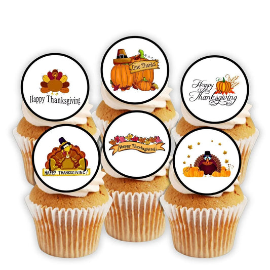 Thanksgiving Edible Cupcake Toppers