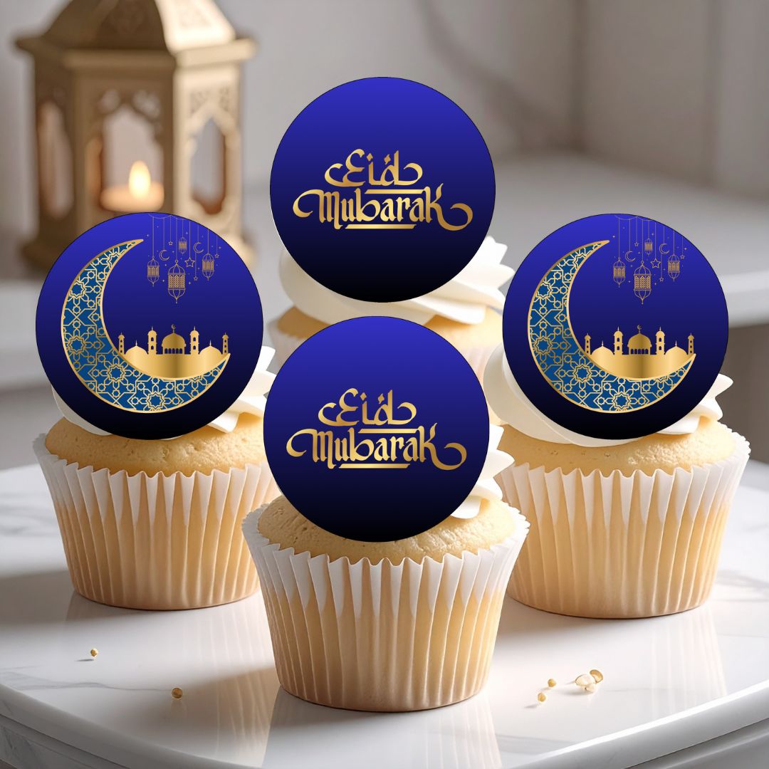 Eid Mubarak Edible Cupcake Toppers