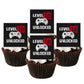 18th Birthday Gamer Level Up Edible Cupcake Toppers  on chocolate frosted cupcakes 