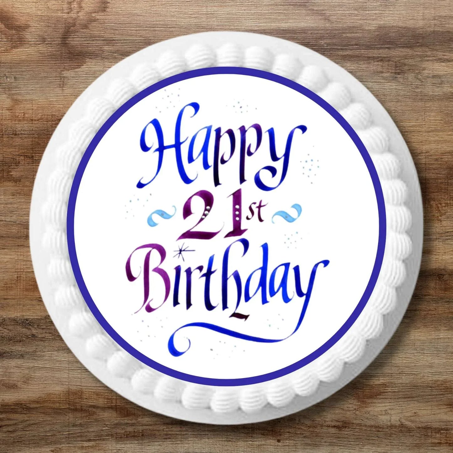 21st Birthday Boy Edible Cupcake Toppers