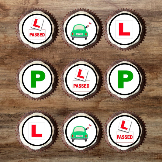 Driving Test Edible Cupcake Toppers