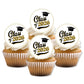 Gold Graduation 2026 Edible Cupcake Toppers