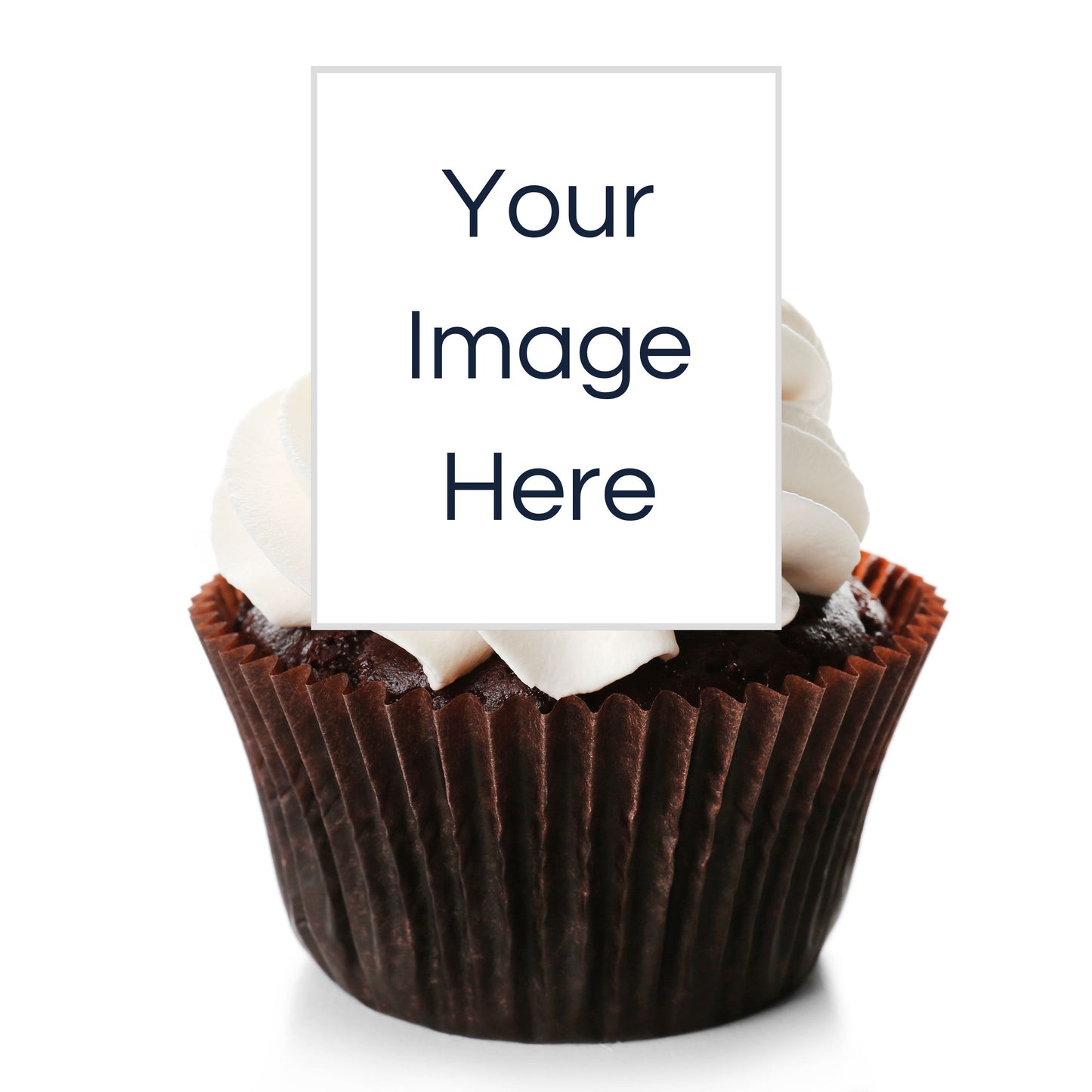Personalised Edible Cupcake Toppers - Single Design Rectangle