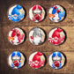 American Football Gnomes Cupcake Toppers  on white frosted cupcakes