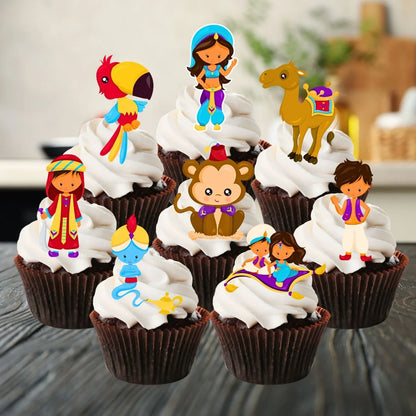 Aladdin Theme Edible Cupcake Toppers