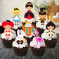 Alice Theme Wonderland Edible Cupcake Toppers