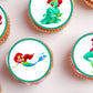 Princess Ariel Edible Cupcake Toppers on chocolate cupcakes with white frosting 