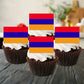 Armenia Flag Edible Cupcake Toppers