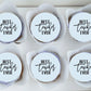 Best Teacher Ever Modern Cupcake Toppers on lilac frosted cupcakes 