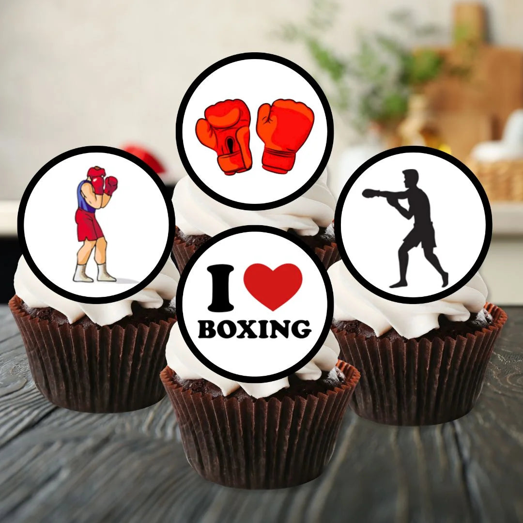 Boxing Theme Cupcake Toppers 