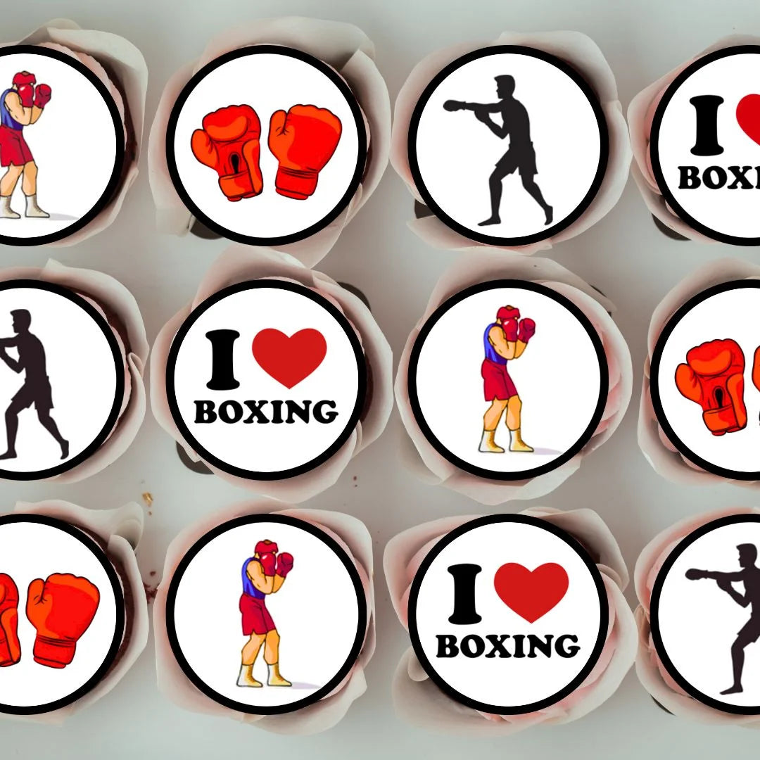 Boxing Theme Cupcake Toppers 