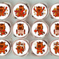 Cupcakes with horse-themed decorations for Chinese New Year 2026 on a white background.