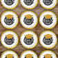 Graduation Class of 2024 Round Edible Cupcake Toppers on white frosted cupcakes 