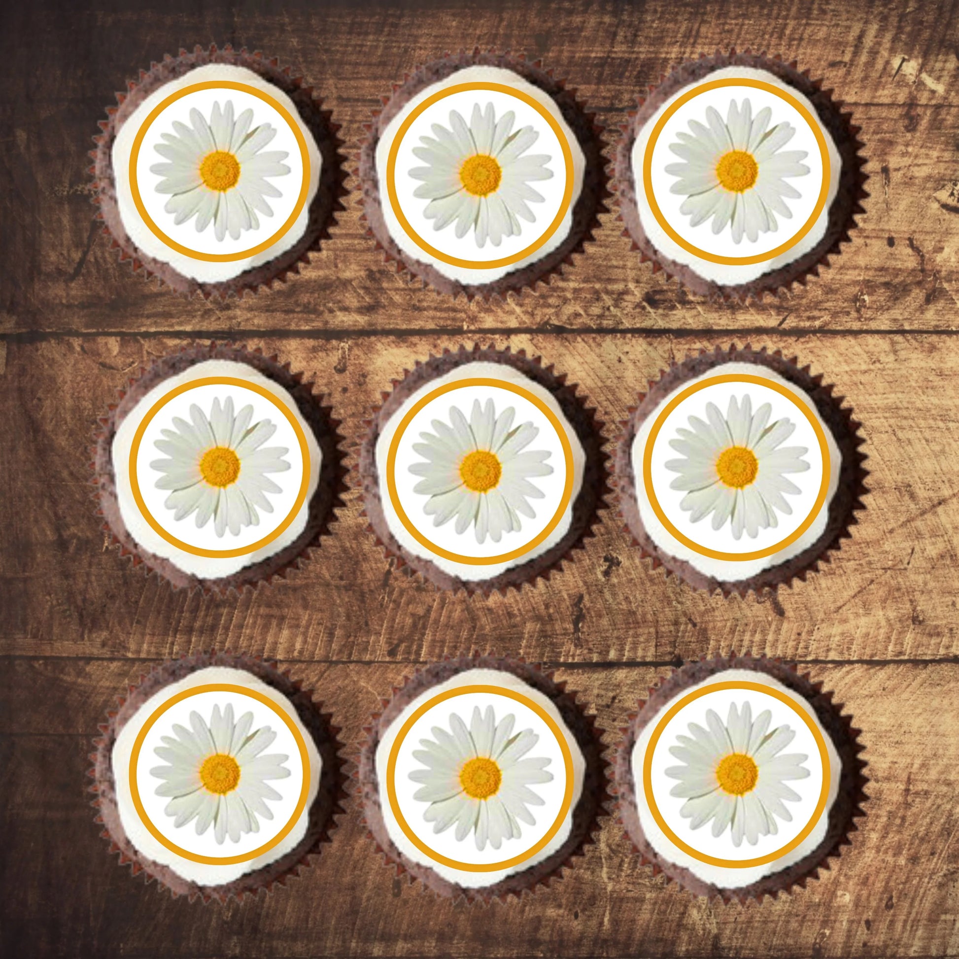 Daisies Edible Cupcake Toppers