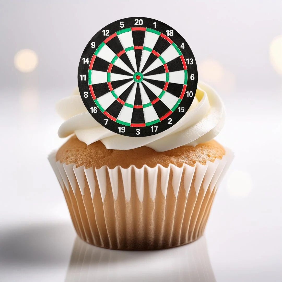 Dartboard Edible Cupcake Toppers