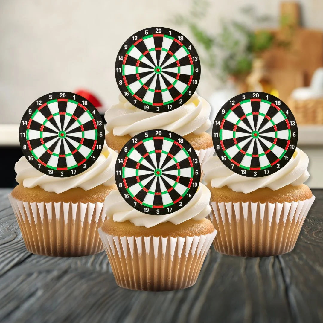 Dartboard Edible Cupcake Toppers