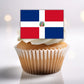 Dominican Republic Flag Edible Cupcake Toppers