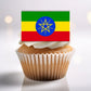 Ethiopia Flag Edible Cupcake Toppers