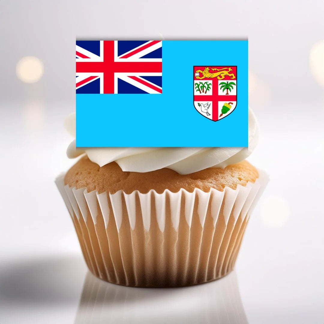 Fiji Flag Edible Cupcake Toppers