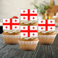 Georgia Flag Edible Cupcake Toppers