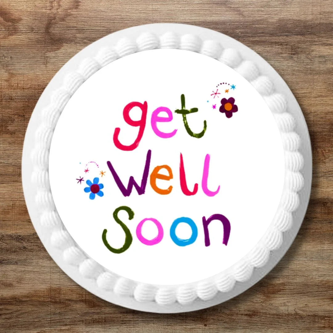 Get Well Soon Edible Cupcake Toppers