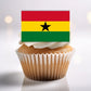 Ghana Flag Edible Cupcake Toppers