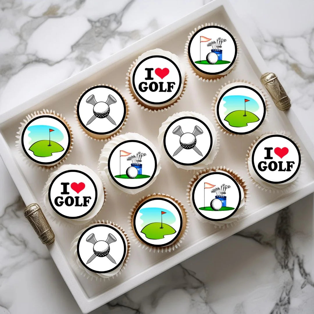 Golf Theme Edible Cupcake Toppers