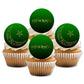 Cupcakes with 'Eid Mubarak' toppers on a white background