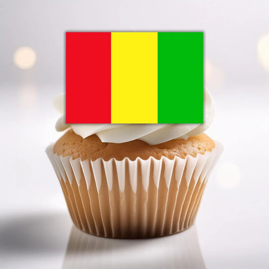 Guinea Flag Edible Cupcake Toppers