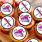 Hairdresser Edible Cupcake Toppers on  frosted cupcakes 