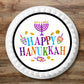 Happy Hanukkah Edible cake Topper on white frosted cakes