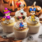 Halloween Horror Girl Mouse Cupcake Toppers on chocolate cupcakes with white frosting 