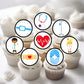  Hospital Theme Edible Cupcake Toppers on white frosted cupcakes 