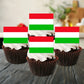 Hungary Flag Edible Cupcake Toppers