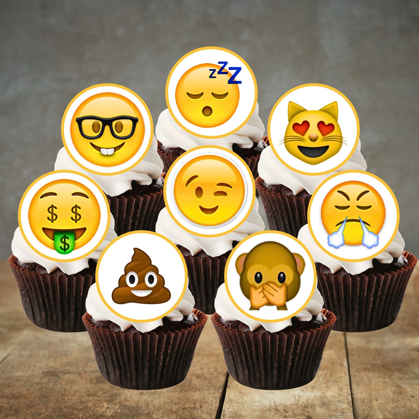 Emoji Cupcake Toppers Theme #2