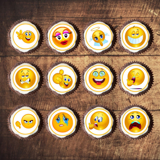 Emoji Cupcake Toppers Theme #1