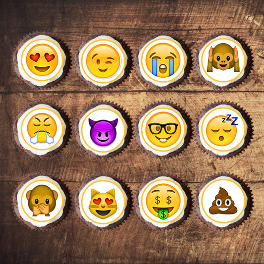 Emoji Cupcake Toppers Theme #2