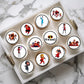 Incredible Theme Edible Cupcake Toppers on cupcakes with white frosting 