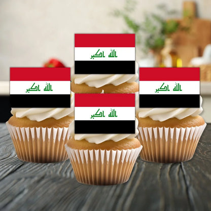 Iraq Flag Edible Cupcake Toppers