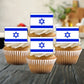 Israel Flag Edible Cupcake Toppers