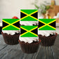 Jamaica Flag Edible Cupcake Toppers