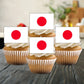 Japan Flag Edible Cupcake Toppers