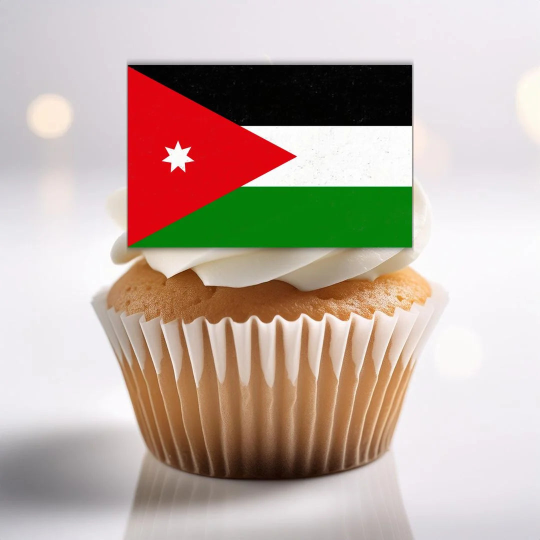 Jordan Flag Edible Cupcake Toppers